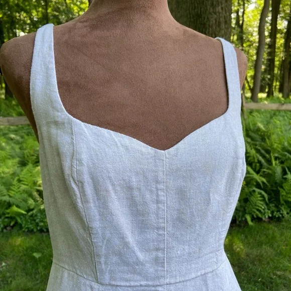 Old Navy Fit and Flare Linen Blend Midi Dress - Picture 4 of 6